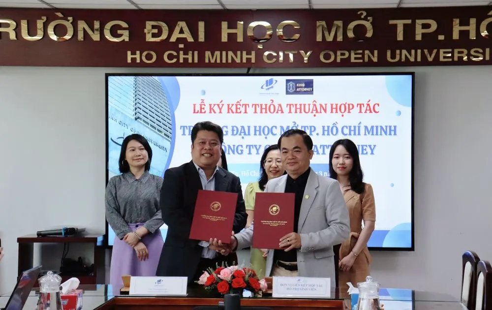 LỄ KÝ KẾT THOẢ THUẬN HỢP TÁC (MOU) GIỮA CÔNG TY CP KING ATTORNEY VÀ TRƯỜNG ĐẠI HỌC MỞ TP. HỒ CHÍ MINH